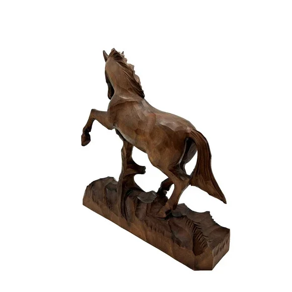 Vintage Antique Hand Carved Wooden Horse 10.5" tall - Picture 9 of 11